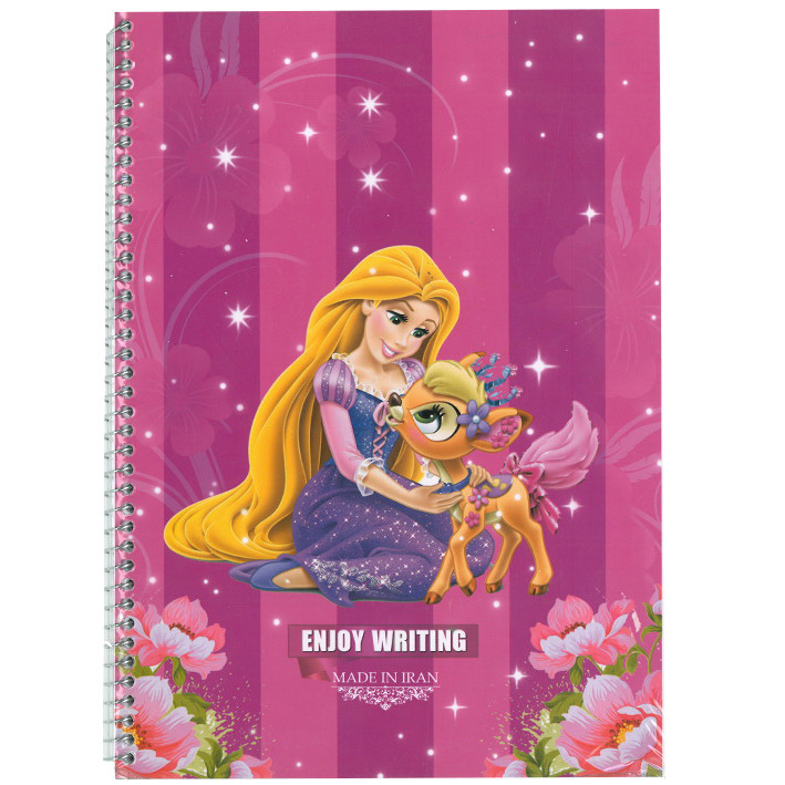 دفتر شطرنجی 60 برگ مدل دختر آهو کد 602 به همراه مداد