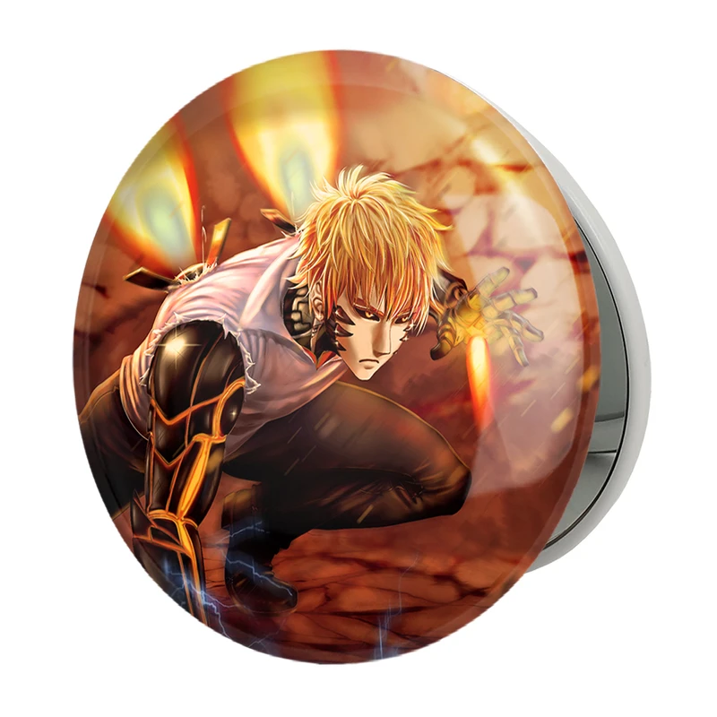 آینه جیبی خندالو طرح جنوس انیمه مرد تک مشتی One Punch Man مدل تاشو کد 11358 