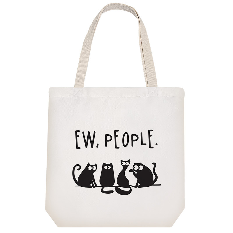 ساک خرید پارچه ای خندالو طرح گربه ها مدل توت بگ کد 6630