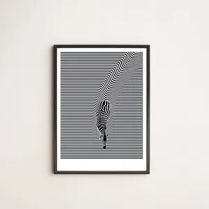 تابلو مدل گورخر