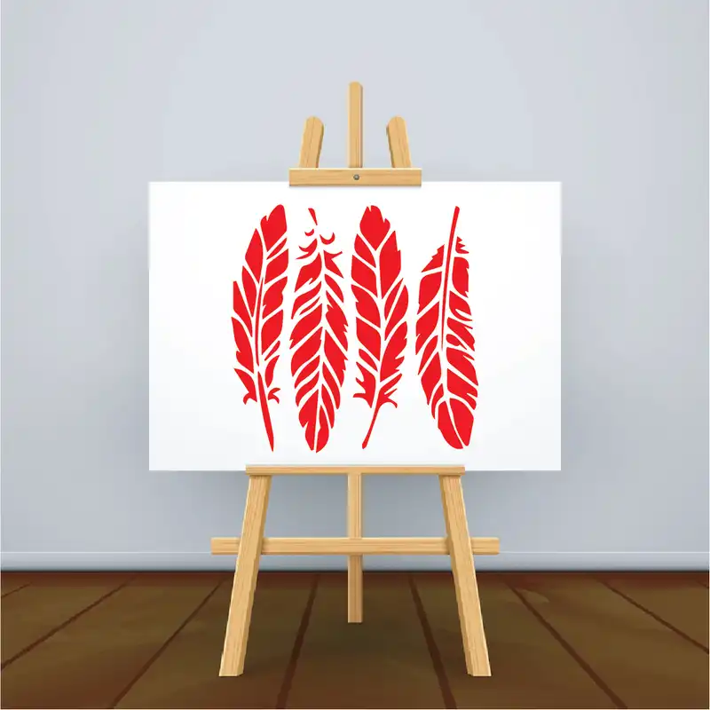 شابلون طرح پر پرندگان کد 30cm