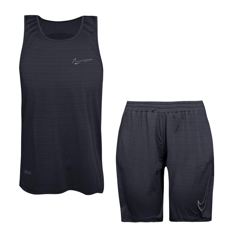 ست تاپ و شلوارک ورزشی مردانه مدل 5225-683P رنگ خاکستری