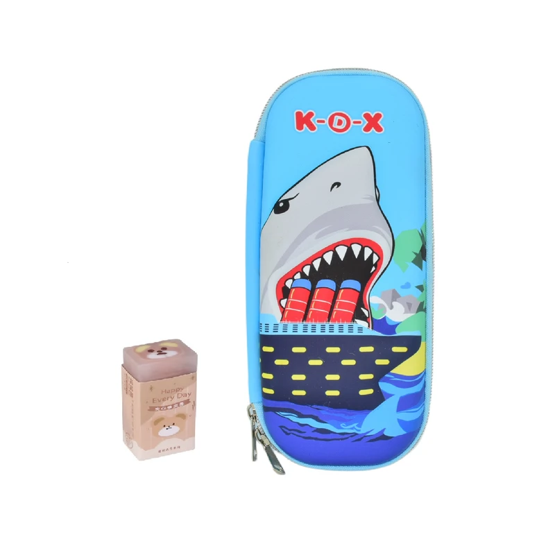  جامدادی مدل RT طرح کوسه کد 3016 به همراه پاک کن