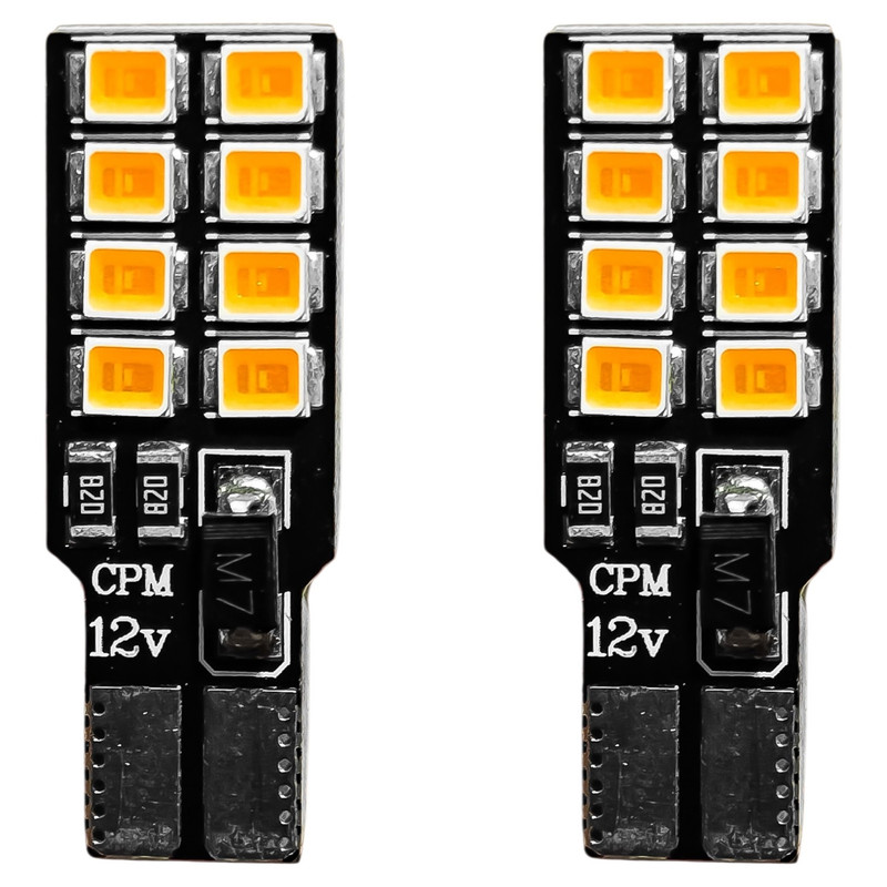 لامپ کوچک چراغ جلو خودرو تک حالته فورس مدل ۱۶ تایی SMD کد PurPl.A+ پایه تک کنتاکت مناسب برای پراید و تیبا بسته ۲ عددی