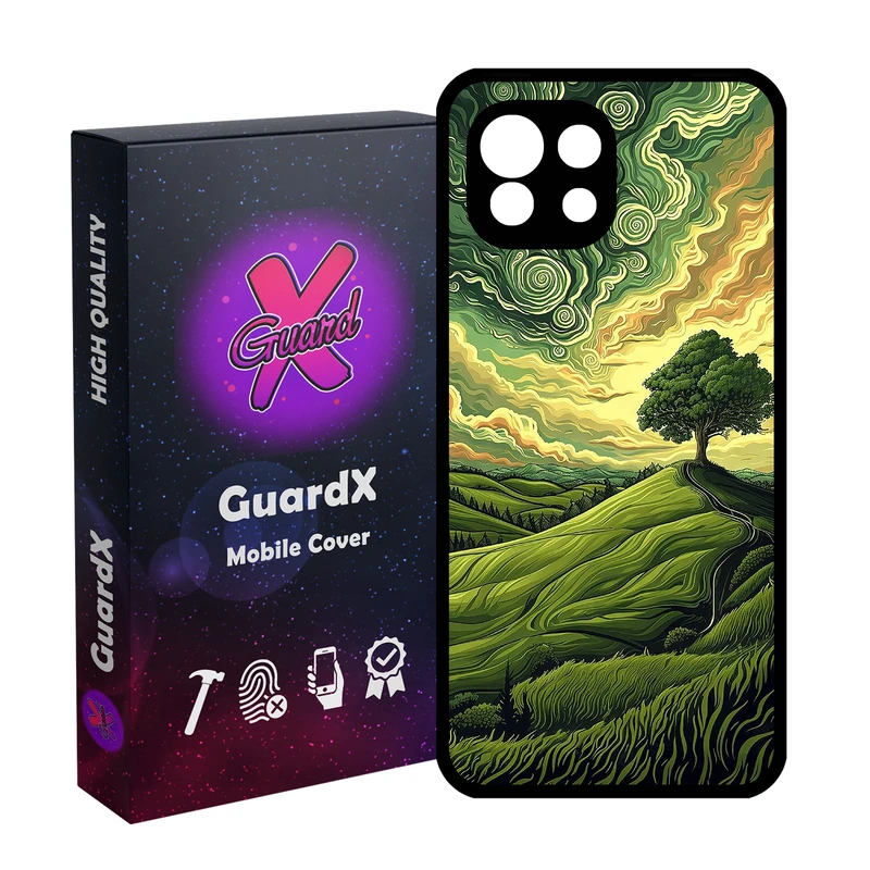کاور گارد ایکس طرح دشت سبز مدل Glass10790 مناسب برای گوشی موبایل شیائومی  Mi 11 Lite