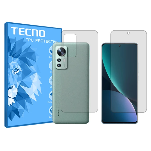 محافظ صفحه نمایش شفاف تکنو مدل HyGEL مناسب برای گوشی موبایل شیائومی 12 Pro به همراه محافظ پشت گوشی