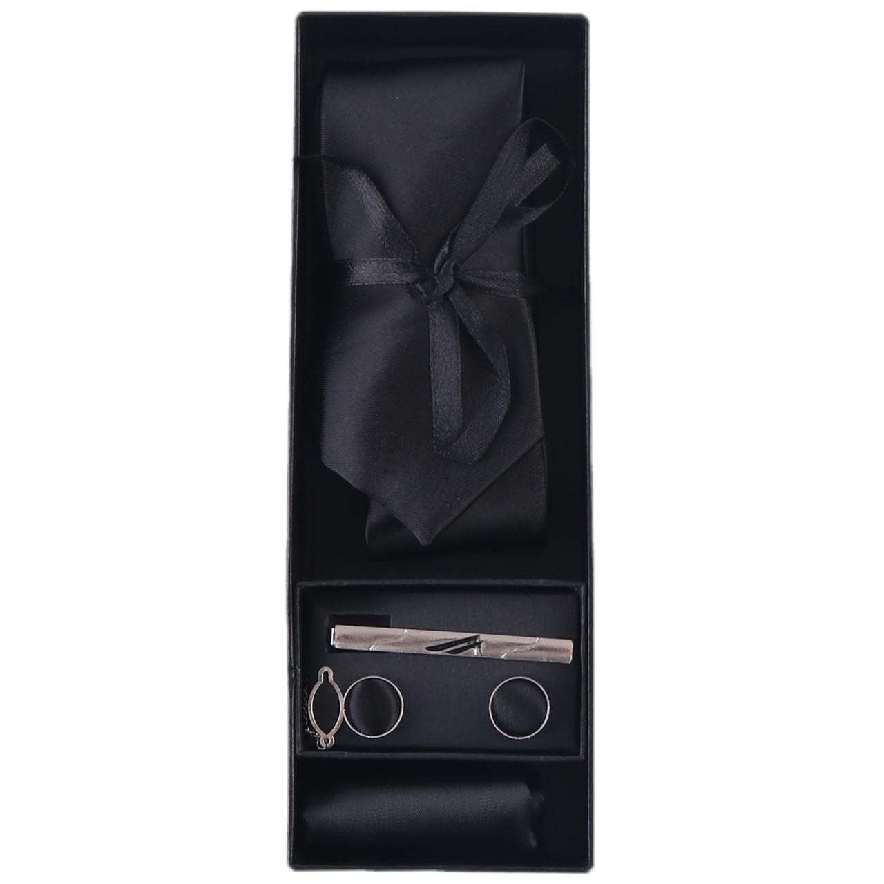 ست کراوات و دستمال جیب و دکمه سردست مردانه مدل FF-101942