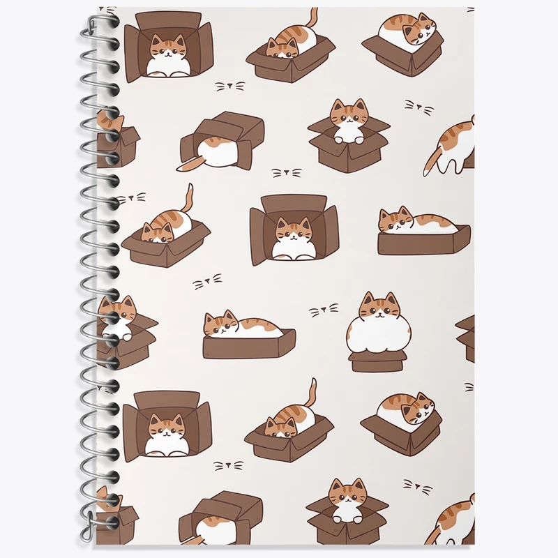 دفتر لغت 50 برگ خندالو طرح گربه (Cat) کد N447