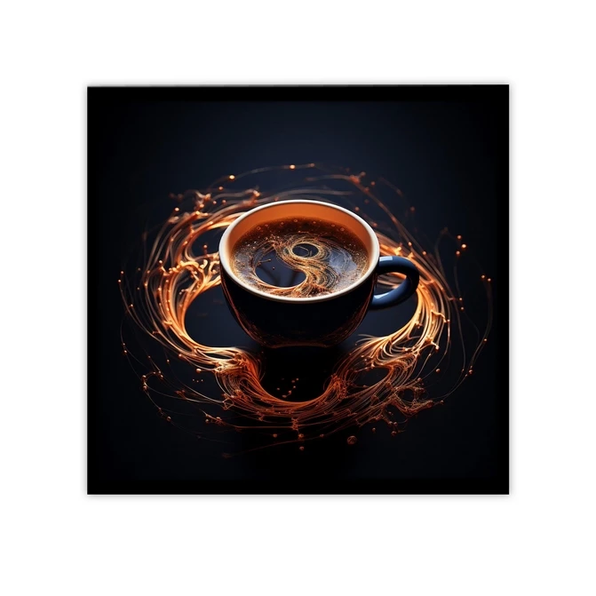 تابلو نوری بکلیت طرح کافی شاپ قهوه مدل B-MID-18650