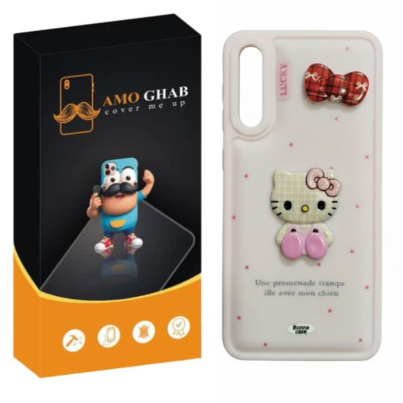 کاور عمو قاب مدل کیتی عروسکی مناسب برای گوشی موبایل سامسونگ Galaxy A70