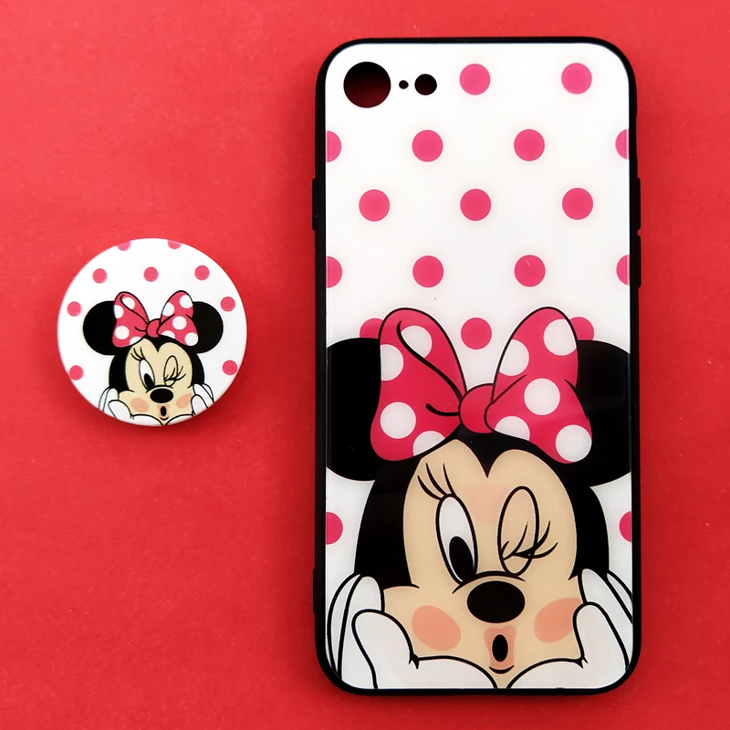 کاور مدل مینی ماوس کد 03 مناسب برای گوشی موبایل اپل Iphone 7/8 به همراه پایه نگهدارنده