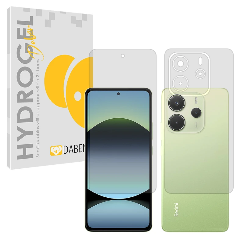 محافظ صفحه نمایش شفاف دبن مدل Tough مناسب برای گوشی موبایل شیائومی Redmi Note 14 4G به همراه محافظ پشت گوشی