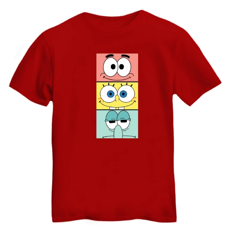 تی شرت آستین کوتاه زنانه مدل باب اسفنجی کد ۴