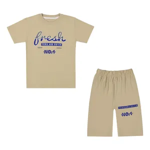 ست تی شرت آستین کوتاه و شلوارک بچگانه مدل رایتینگ