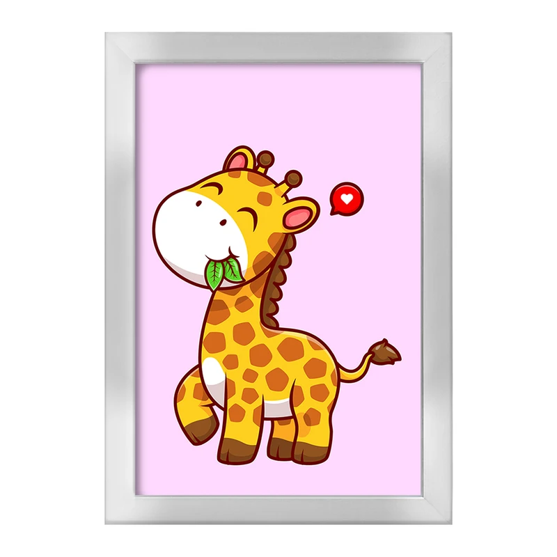تابلو خندالو طرح حیوانات بامزه زرافه کد 29718