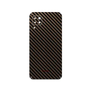 MAHOOT Glossy-Brown-Fiber Cover Sticker for Samsung Galaxy M01