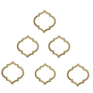 آینه طرح  4 ضلعی مجموعه 6 عددی 
