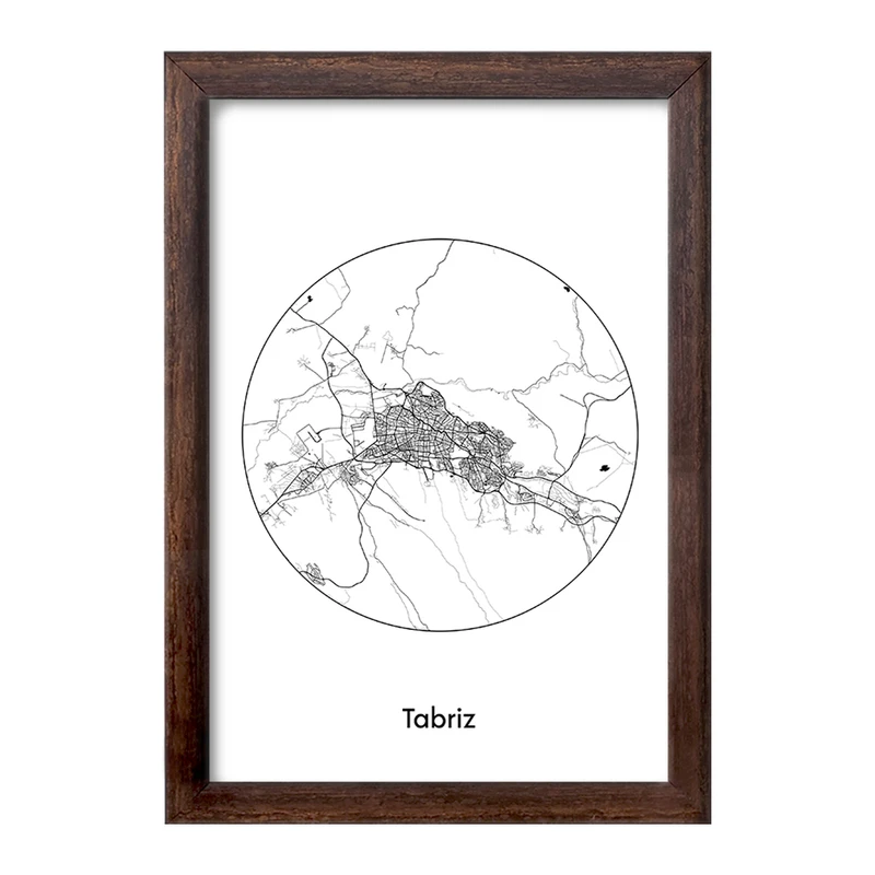 تابلو خندالو طرح نقشه شهر تبریز کد F1708