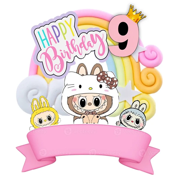 استیکر پارچه و لباس پاد آفرین طرح لبوبو کد 211