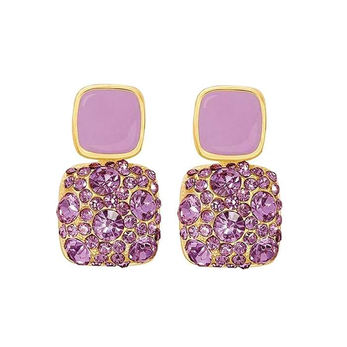 گوشواره میخی  زنانه مدل نگین دار کد s132