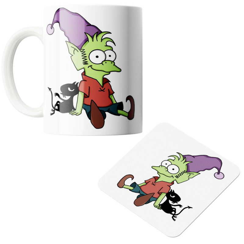 ماگ پاد آفرین مدل الفو انیمیشن طلسم شدگان فانتزی بامزه کد 78 به همراه زیرلیوانی