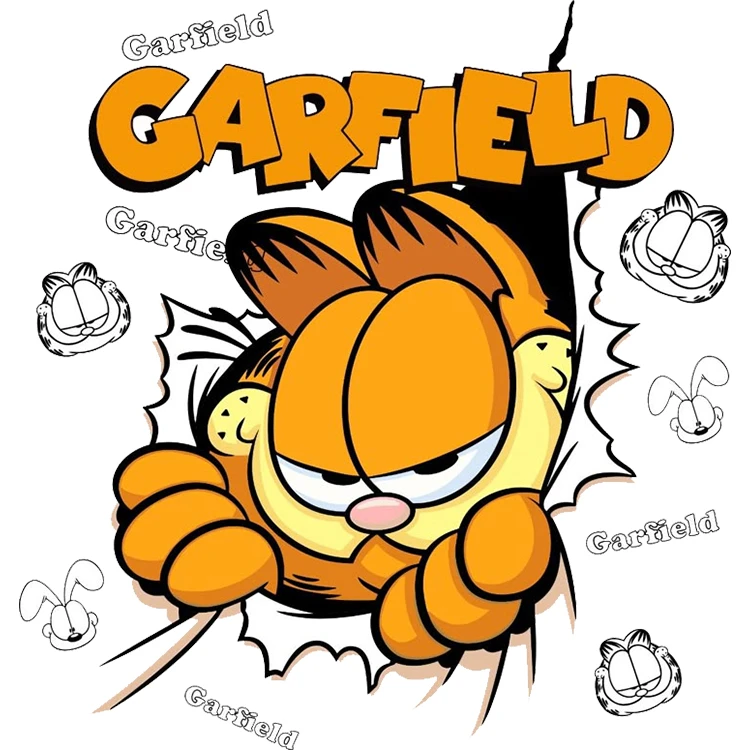 استیکر پارچه و لباس پاد آفرین مدل کارتونی گارفیلد کد S1302