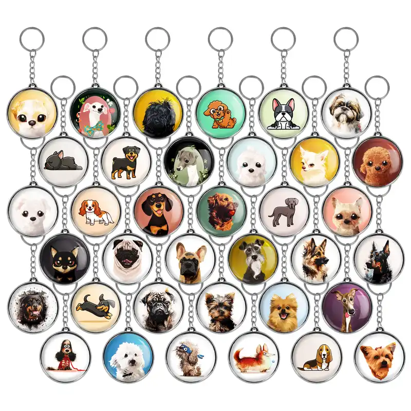 جاکلیدی خندالو طرح سگ Dog مدل دوطرفه کد 131 مجموعه 36 عددی