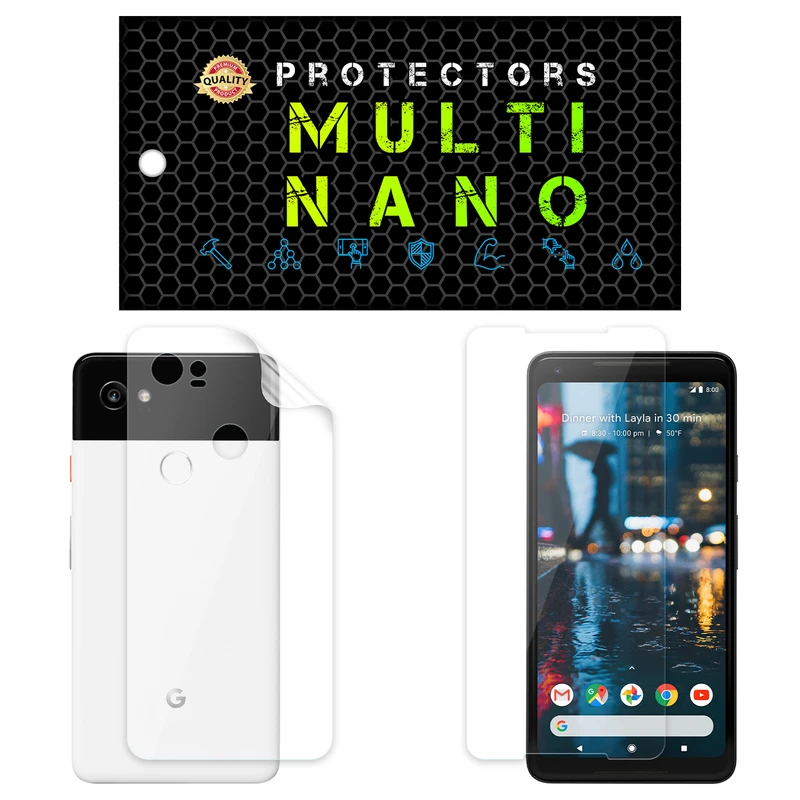 محافظ صفحه نمایش مولتی نانو مدل X-SFT مناسب برای گوشی موبایل گوگل Pixel 2 XL به همراه محافظ پشت