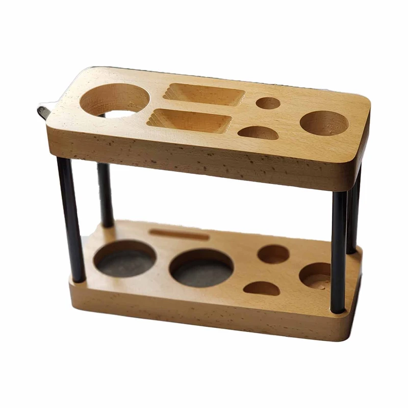 استند نگه دارنده تجهیزات قهوه گتر مدل چوبی دو طبقه کد 51