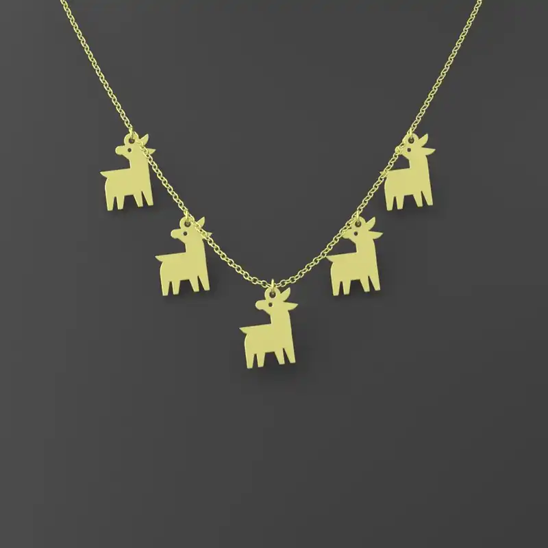 گردنبند طلا 18 عیار زنانه مدوپد مدل خر کد RNA16049