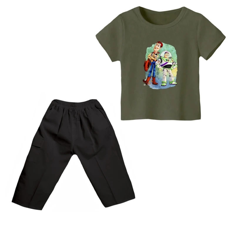 ست تی شرت و شلوارک پسرانه مدل داستان اسباب بازی کد ۲