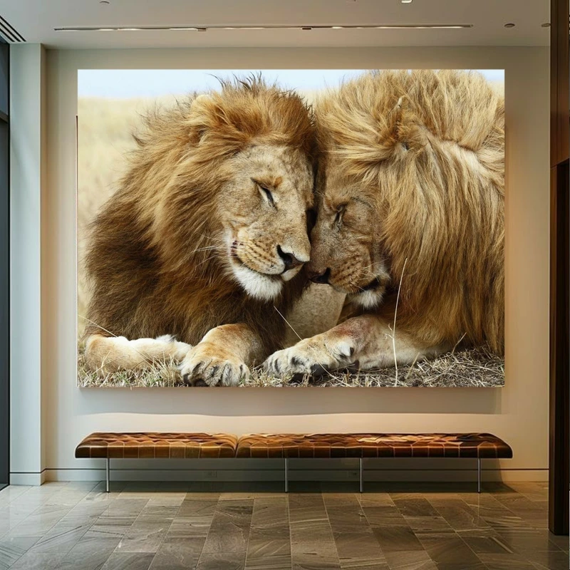 تابلو بوم طرح شیر مدل آفریقایی کد FP104951