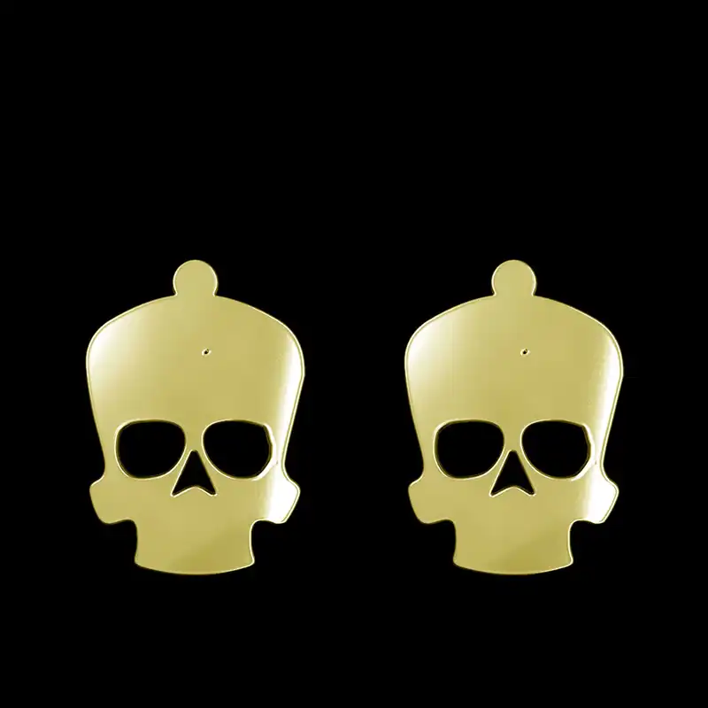 گوشواره طلا 18 عیار زنانه مدوپد مدل جمجمه کد GA1-15650