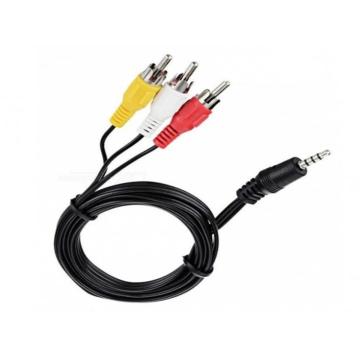 کابل تبدیل جک 3.5 میلیمتری به 3 RCA کد AV طول 1.5 متر 