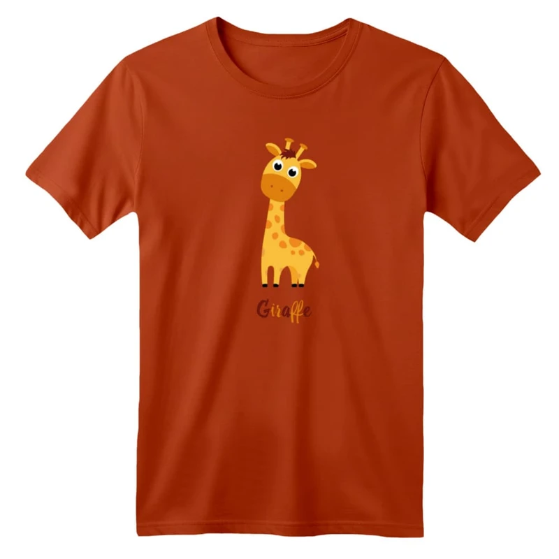 تی شرت آستین کوتاه بچگانه مدل زرافه کد ۹