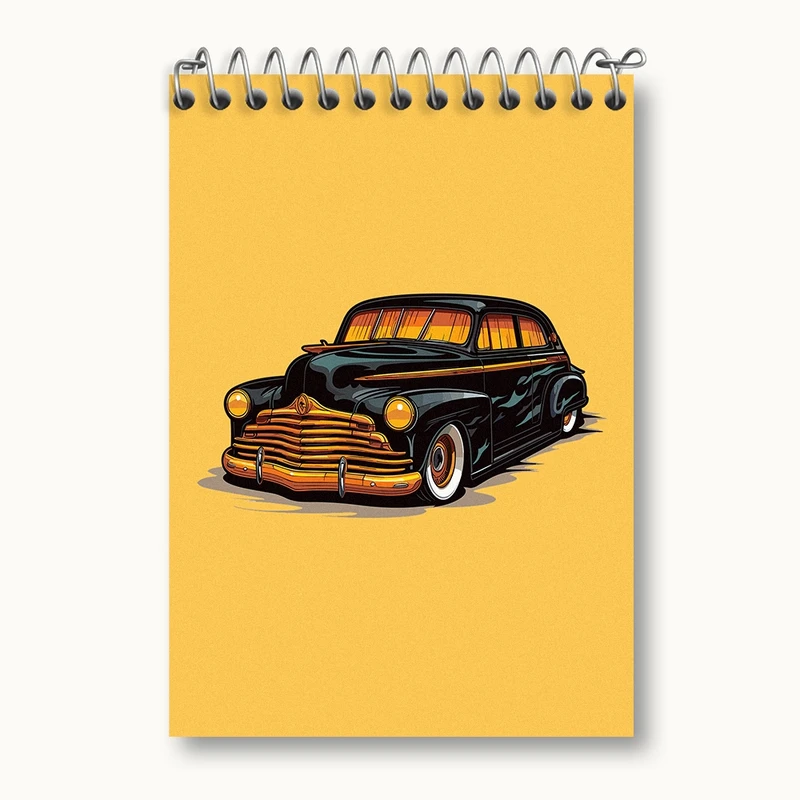 دفتر یادداشت 50 برگ خندالو مدل ماشین کلاسیک کد N14