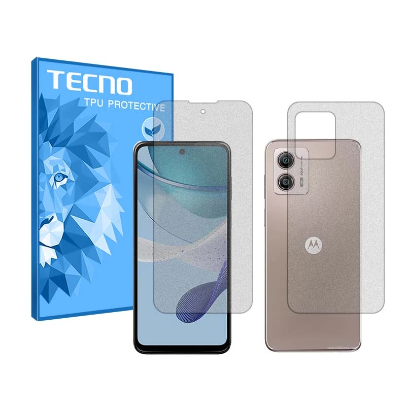 محافظ صفحه نمایش مات تکنو مدل HyMTT مناسب برای گوشی موبایل موتورولا Moto G53 به همراه محافظ پشت گوشی