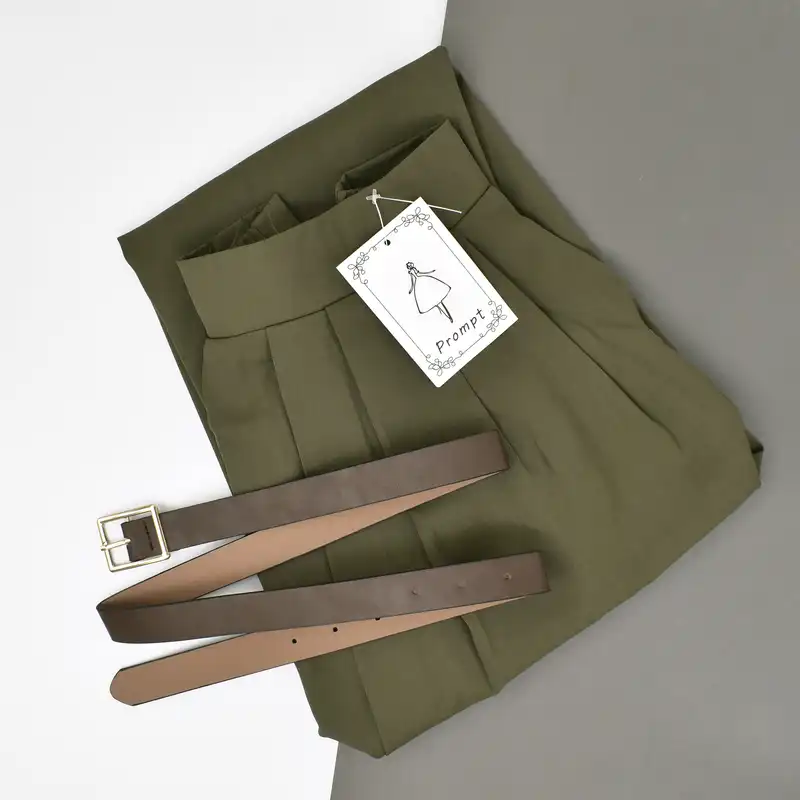 دامن پلیسه‌دار زنانه مدل آیسن کد M5181 رنگ سبز سدری