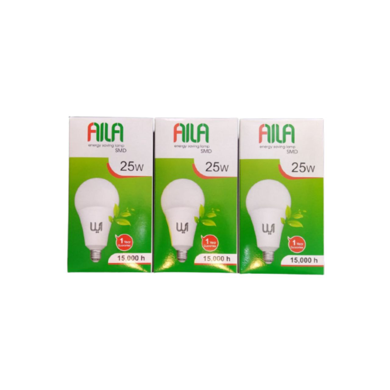 لامپ 25 وات آیلا  مدل led پایهE27بسته 3 عددی