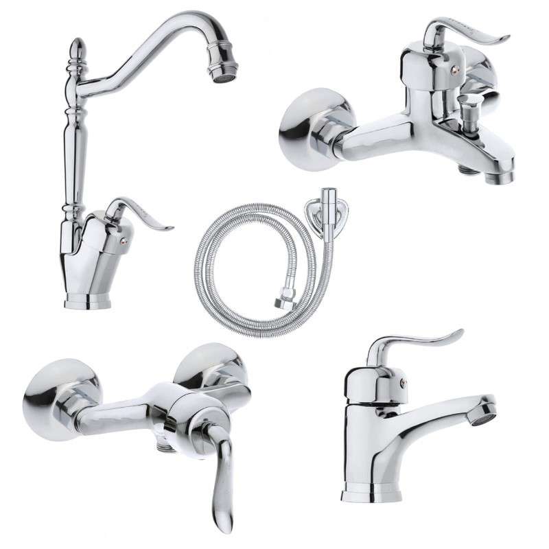 ست شیرآلات فراست پویا مدل قاصدک K41 مجموعه 5 عددی ست شیرآلات فراست پویا مدل قاصدک K41 مجموعه 5 عددی