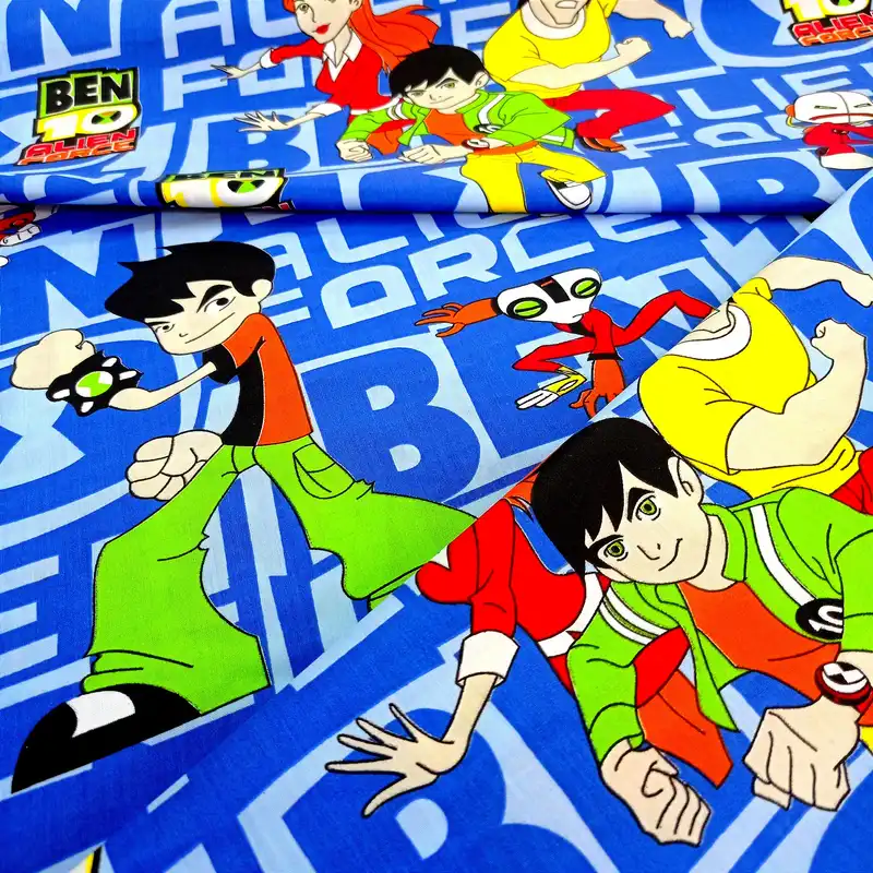 پارچه ملحفه مدل عروسکی بچگانه طرح بن تن