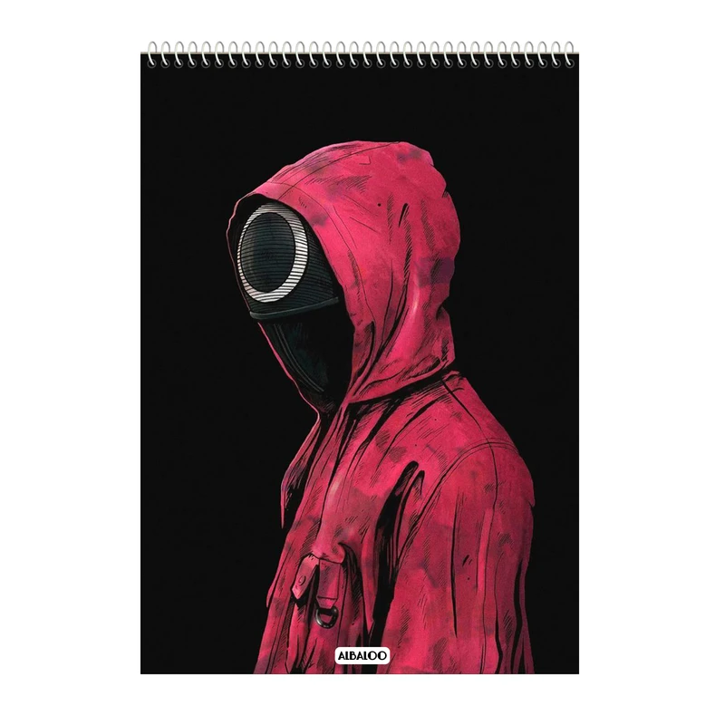 دفتر شطرنجی 100 برگ آلبالو طرح بازی مرکب کد 5014