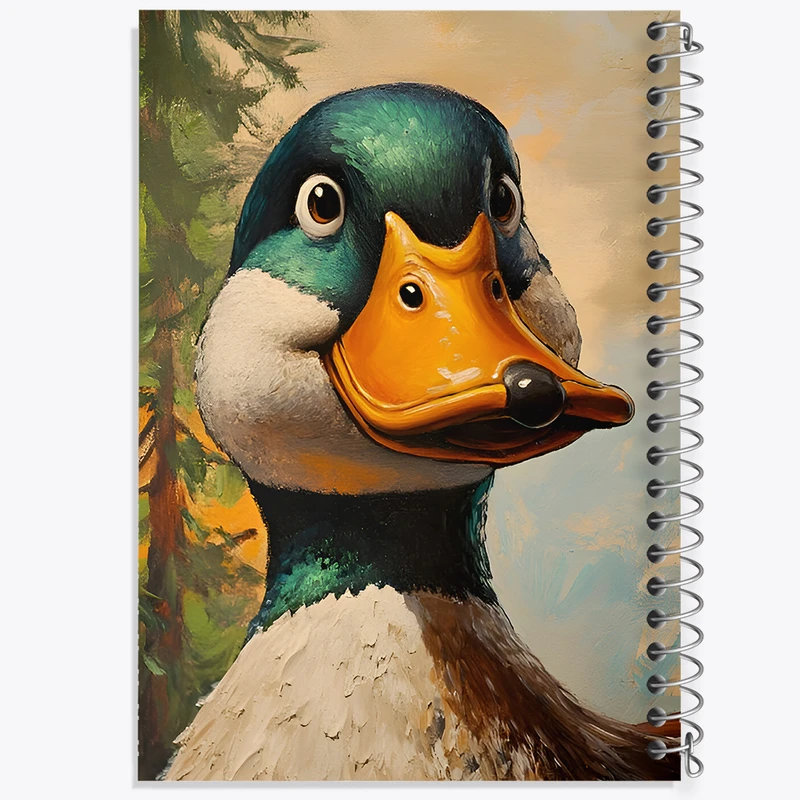 دفتر ژورنال نویسی 50 برگ خندالو مدل نقطه ای طرح اردک کد F6517
