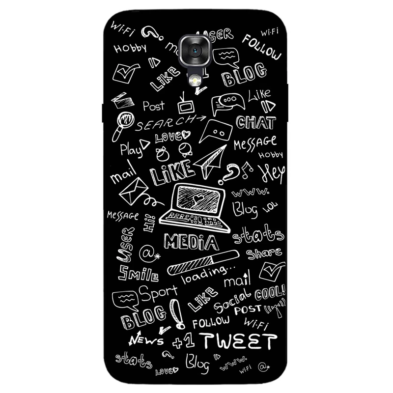 کاور مگافون طرح رسانه های اجتماعی مدل 1898 مناسب برای گوشی موبایل ال جی X Screen