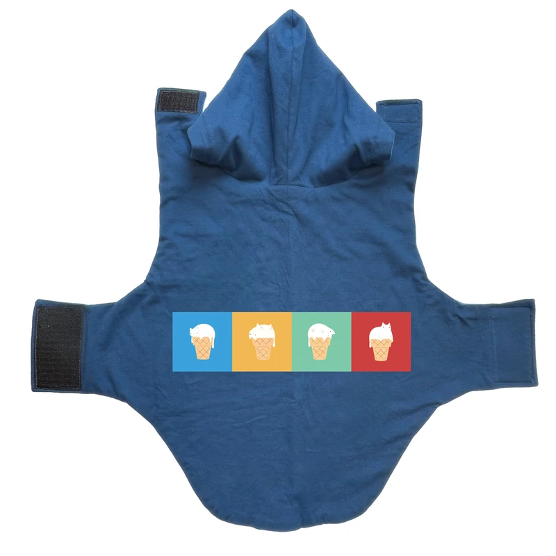 لباس سگ و گربه مدل هانا طرح چاپ دار بستنی گربه ای 12 سایز 2XL