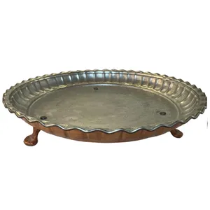 سینی مسی مدل پایه دار کد 2434-1