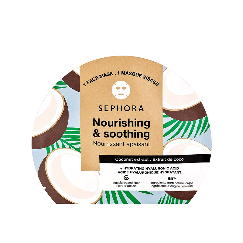 ماسک صورت سفورا مدل nourishing & soothing coconut حجم 5 میلی لیتر