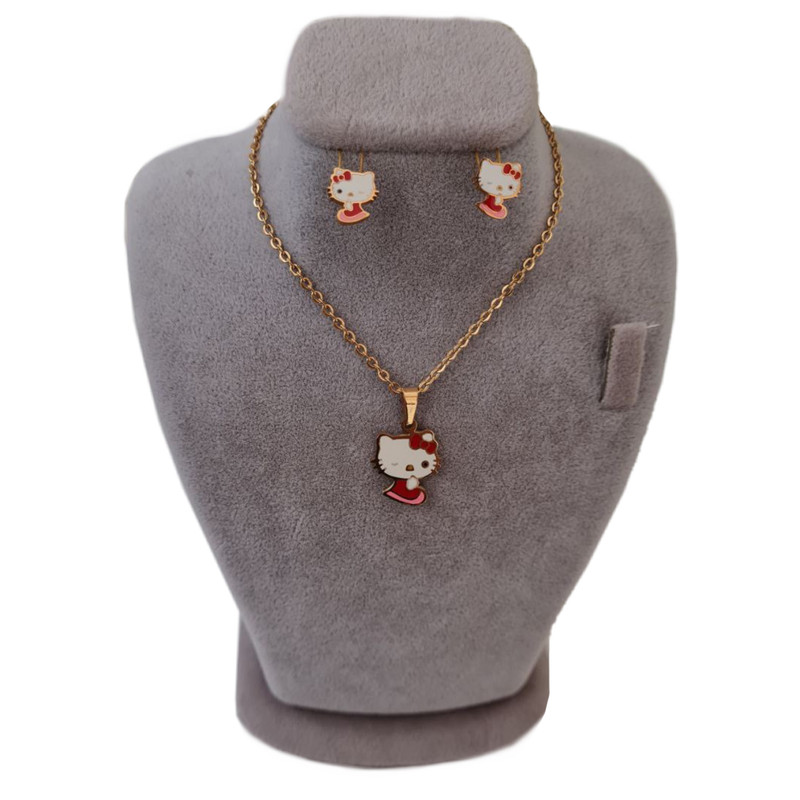 نیم ست دخترانه مدل گربه