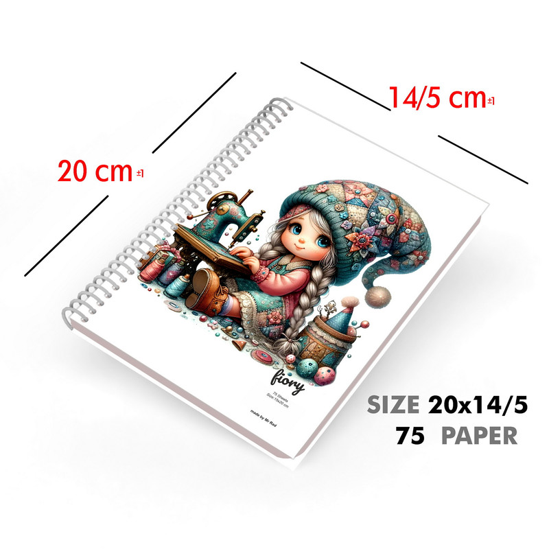 دفتر خیاطی 75 برگ مستر راد مدل الیزابت کد fiory 2611