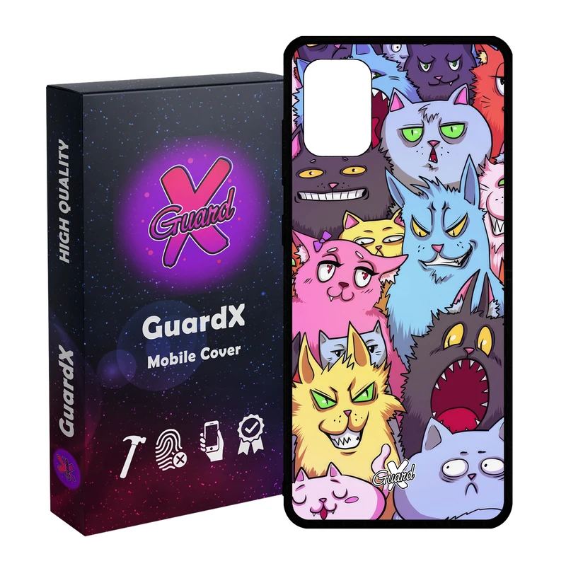 کاور گارد ایکس طرح گربه مدل Glass10578 مناسب برای گوشی موبایل سامسونگ Galaxy A31